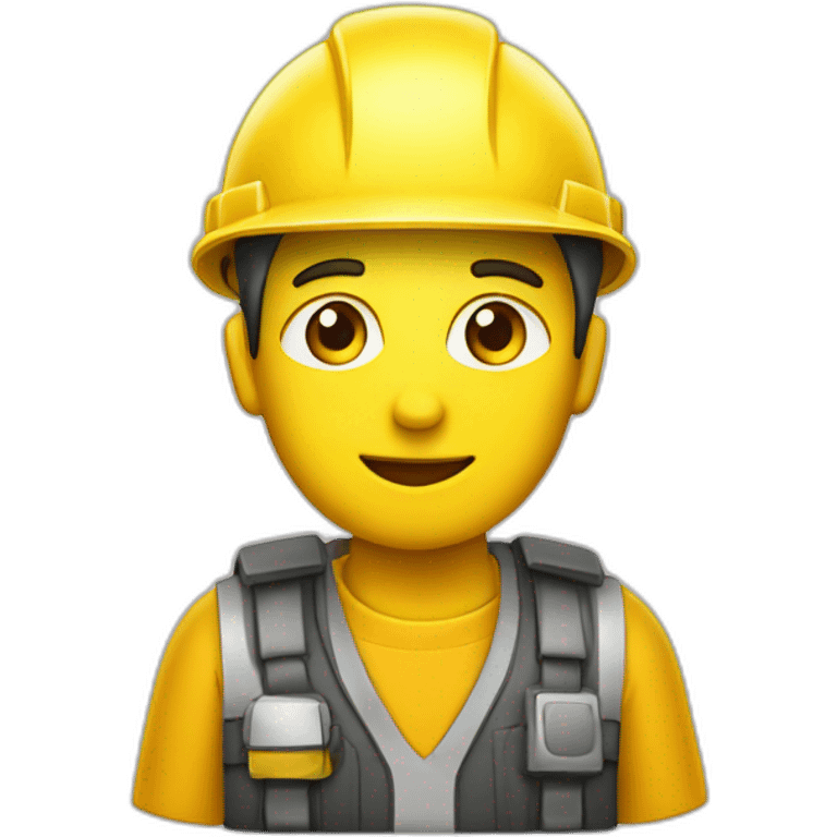 ingeniero con casco amarillo y chaleco emoji