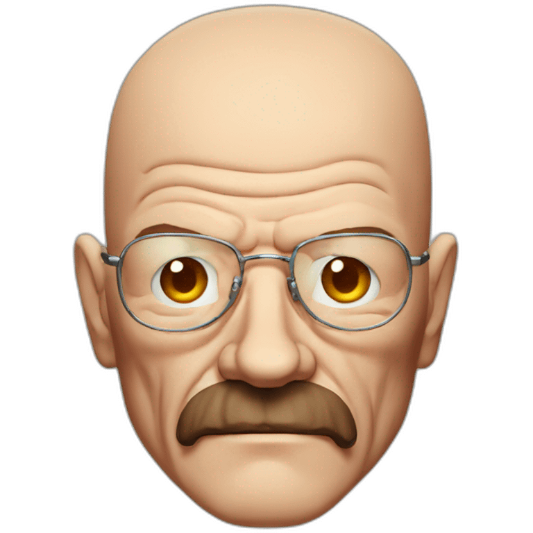 Walter white with a peach in mouth emoji