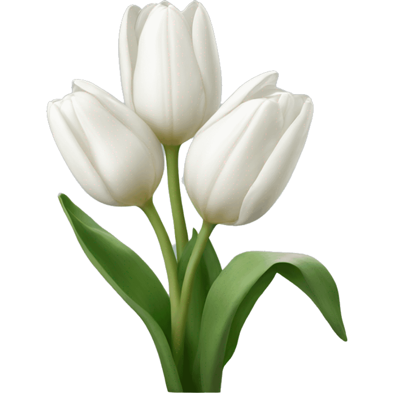 white tulips emoji