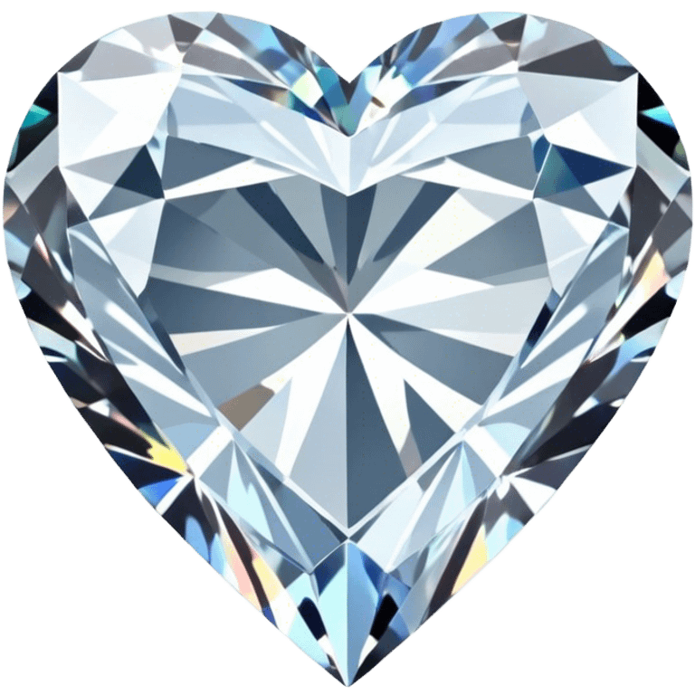 Heart shaped 56-carat crystal diamond emoji