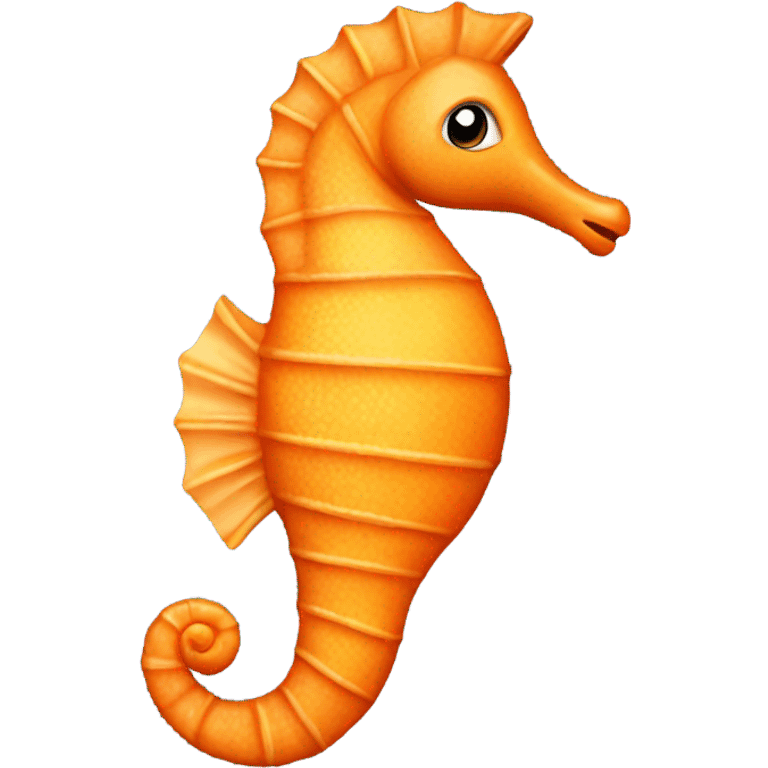  Orange Sea horse looking left emoji