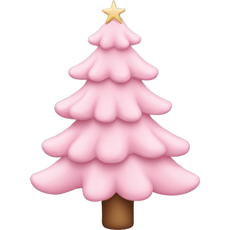 pastel pink christmas tree emoji