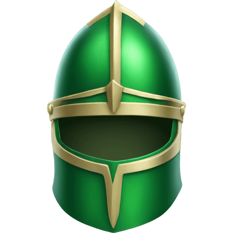 green knight helmet with visor emoji