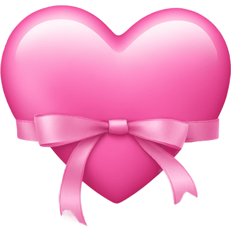 pink heart with bow  emoji