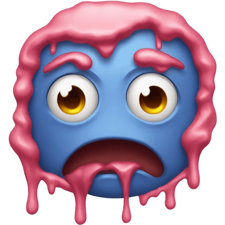 melted looking mad face  emoji