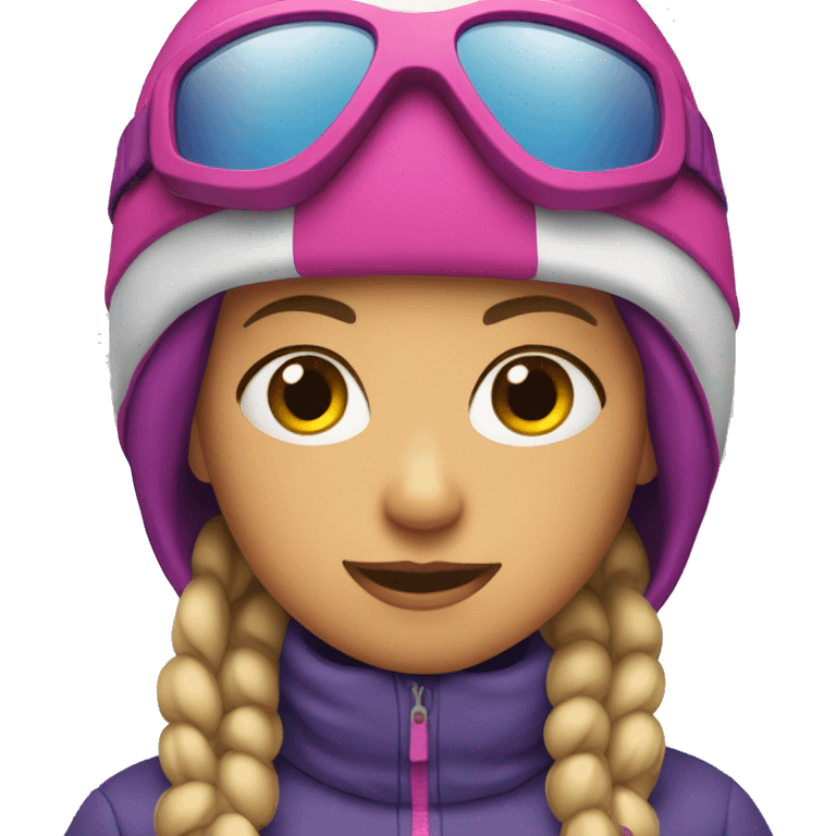 Girl wearing ski outfit emoji