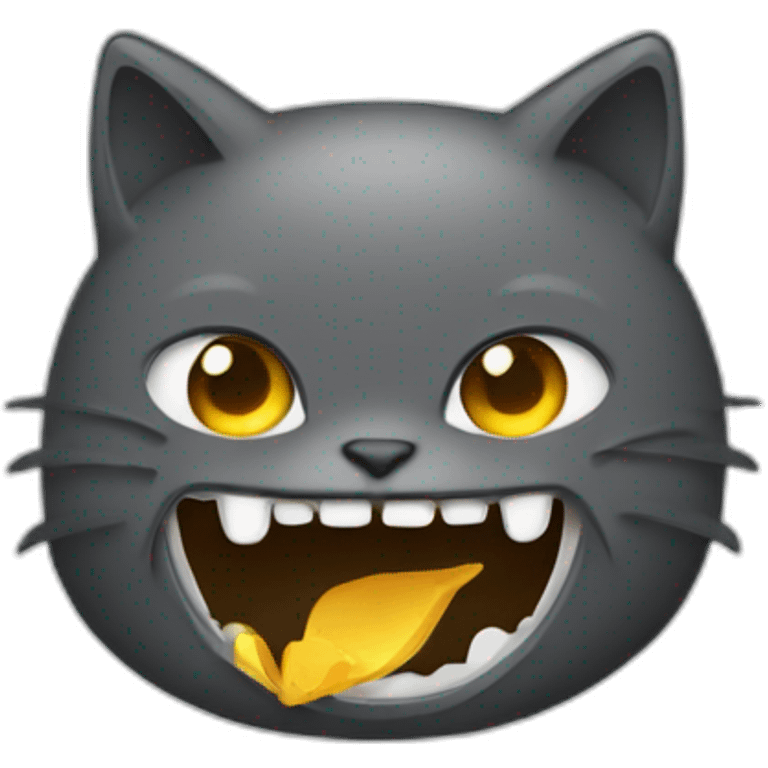 Un chat qui chevauche à la mort emoji