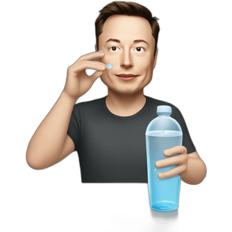 Elon Musk drink water emoji