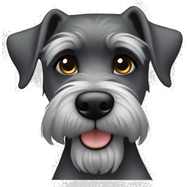 Perro Schnauzer sal y pimienta emoji