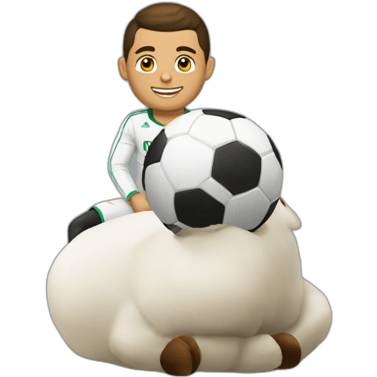 ronaldo assis sur une chevre emoji