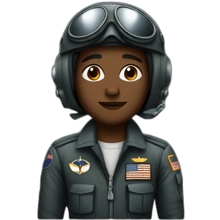 black fighter pilot emoji