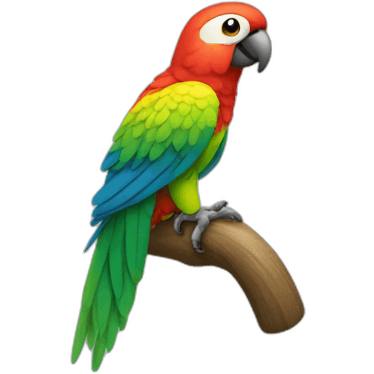 Parrot tall to phone emoji