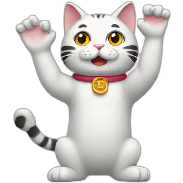 Waving cat emoji