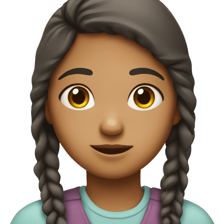 a girl who feels a sense of love and compassion when she is engaged in creativity emoji