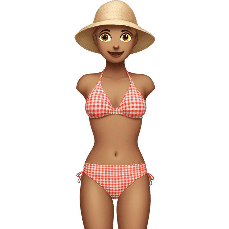 red gingham bikini emoji