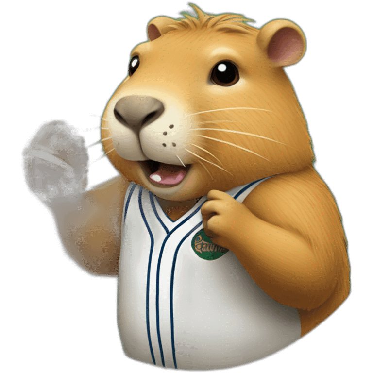 capybara playing baseball emoji