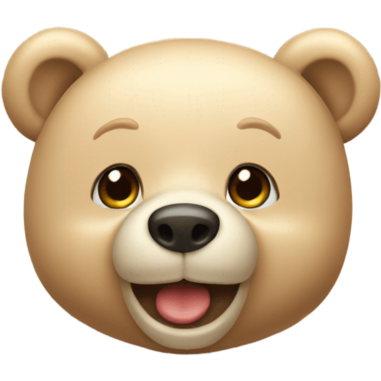 Cute beige bear emoji