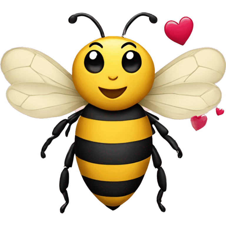 bee with hearts  emoji