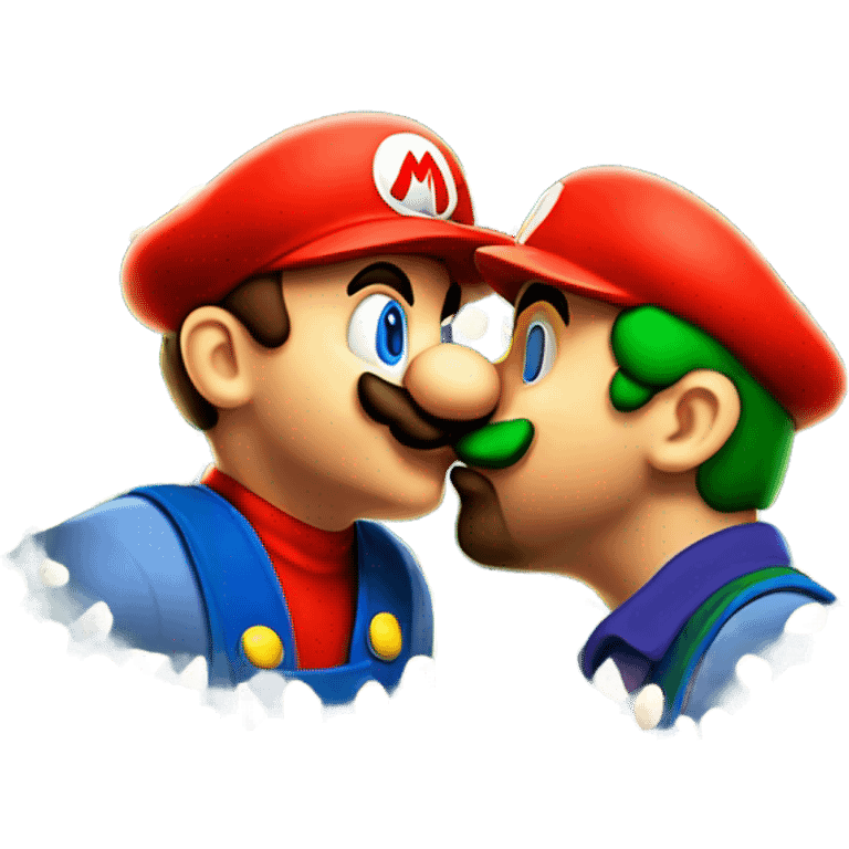 mario and luigi kissing emoji