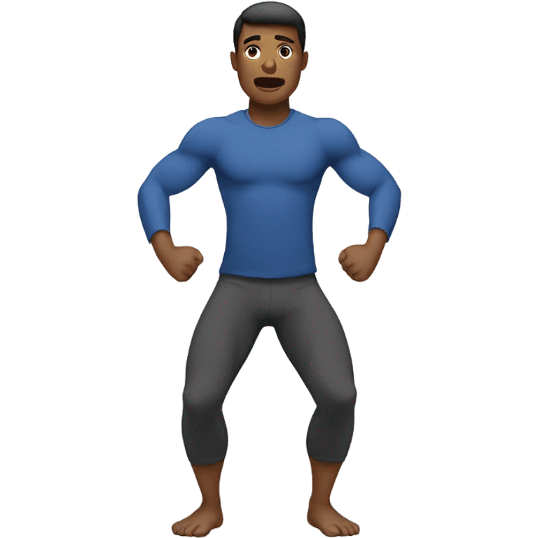 Man doing air squat emoji