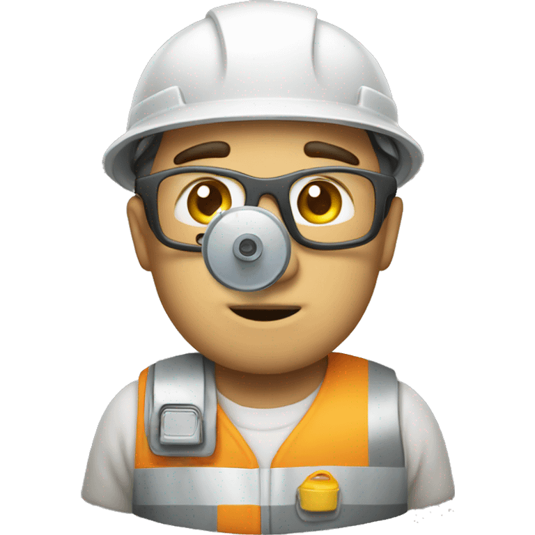 Engineer emoji inspecting emoji