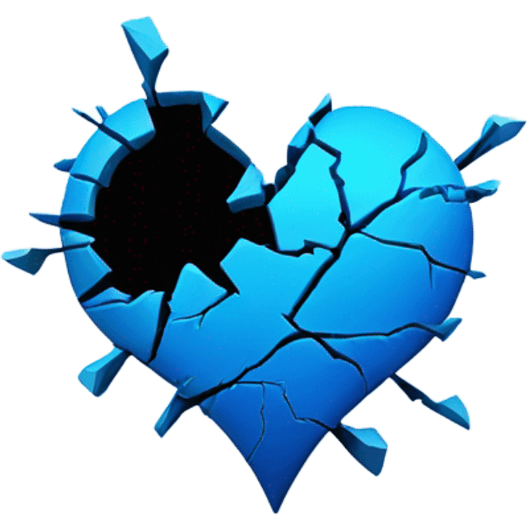 Broken blue heart emoji