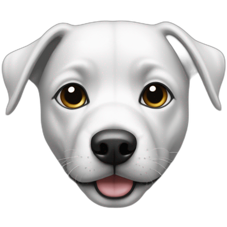 Perro French blanco y negro emoji