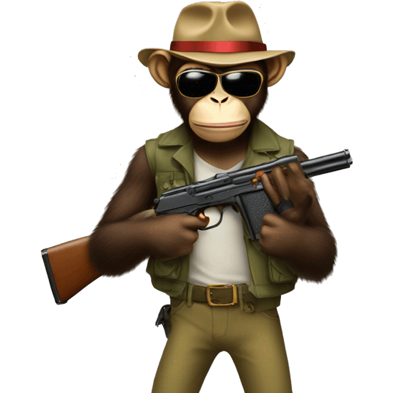 monkey with bb gun emoji