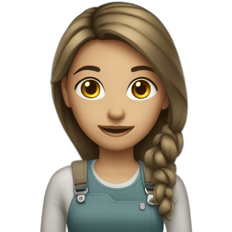 cute girl shopping assistant emoji