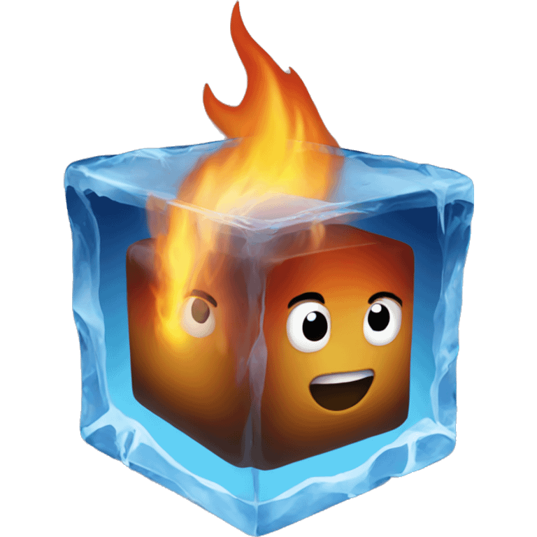 ice cube on fire emoji