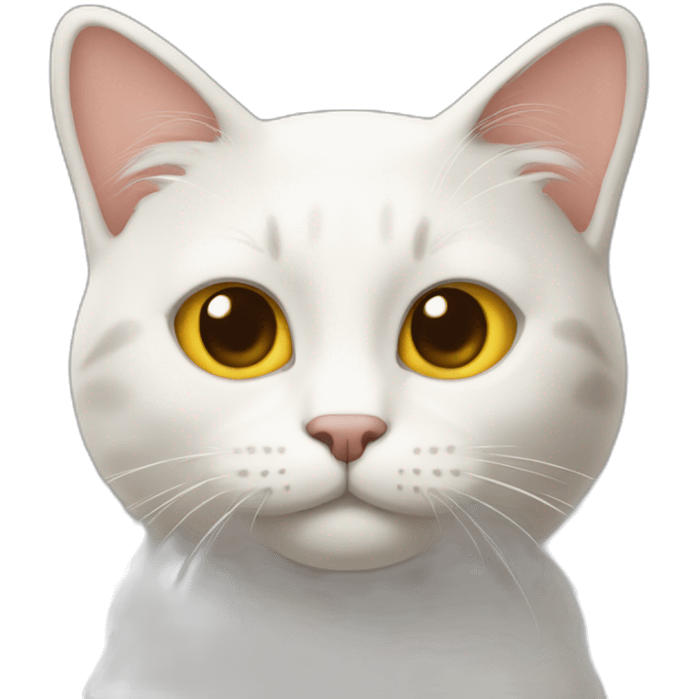 gato amarillo con blanco emoji