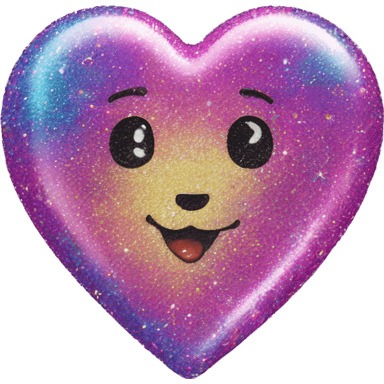 lisa frank glitter heart emoji