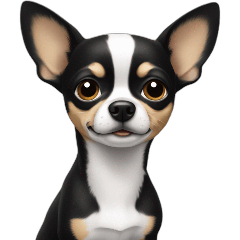 Chihuahua black white emoji