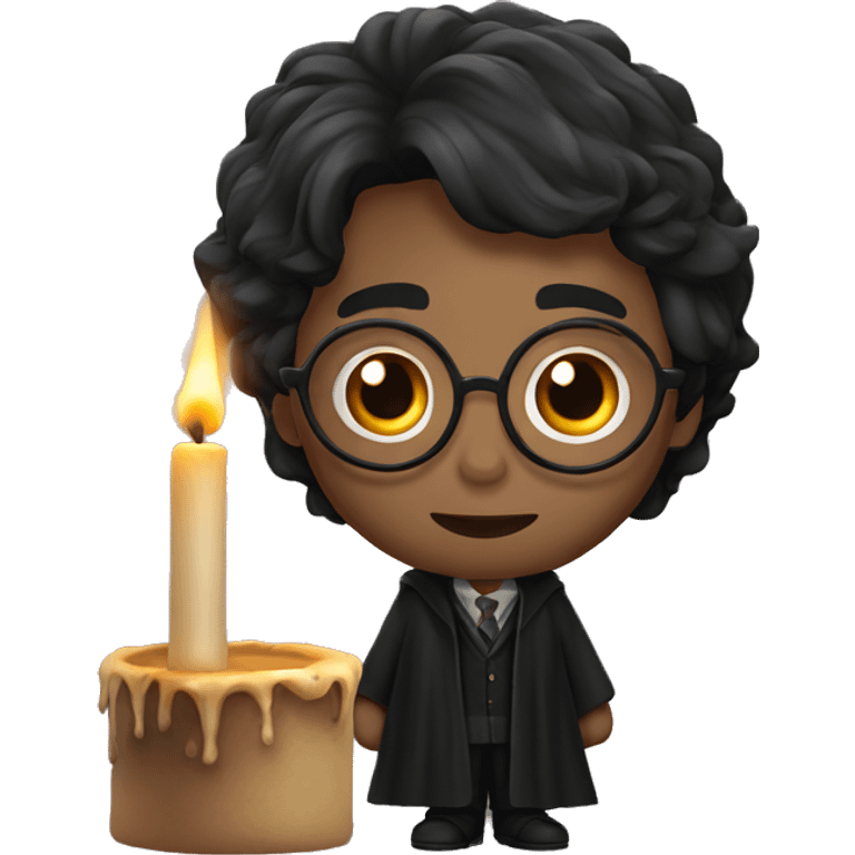 Harry Potter with candle  emoji