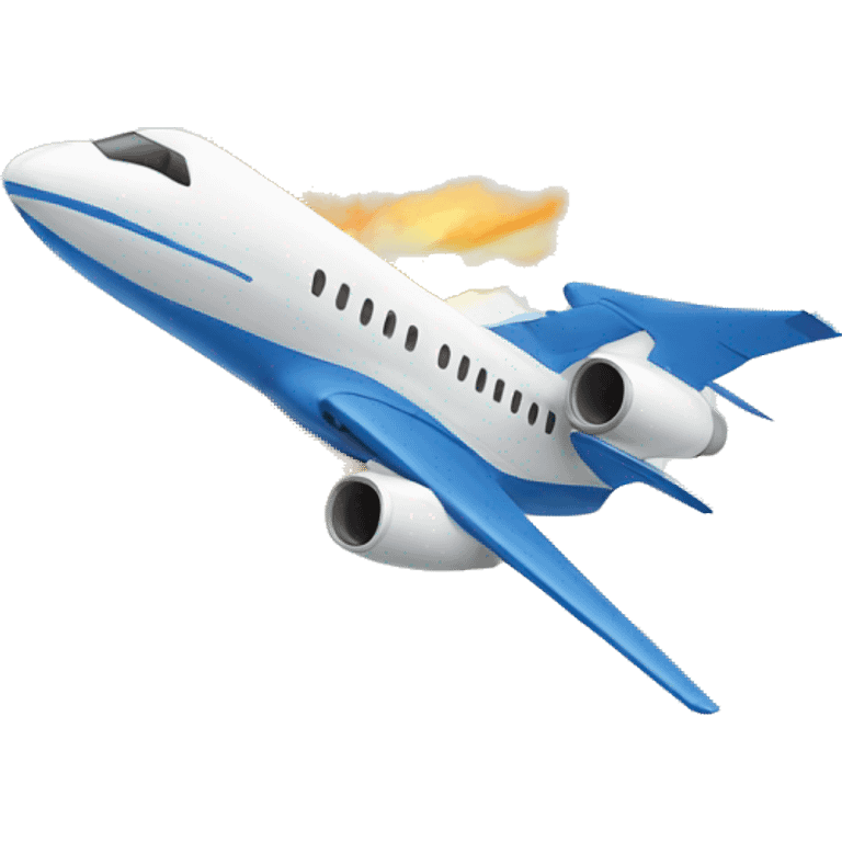 jet plane with vapor trails emoji