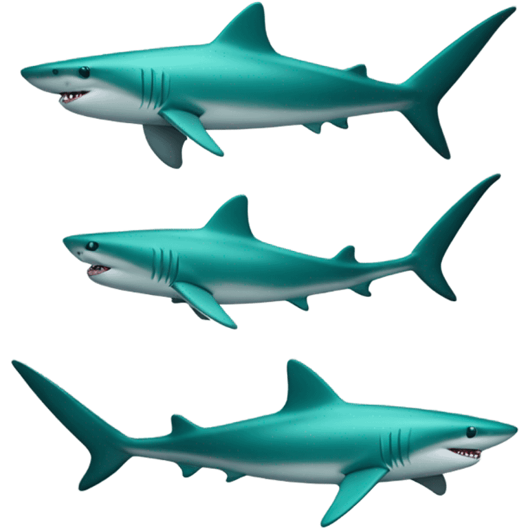 Teal sharks emoji