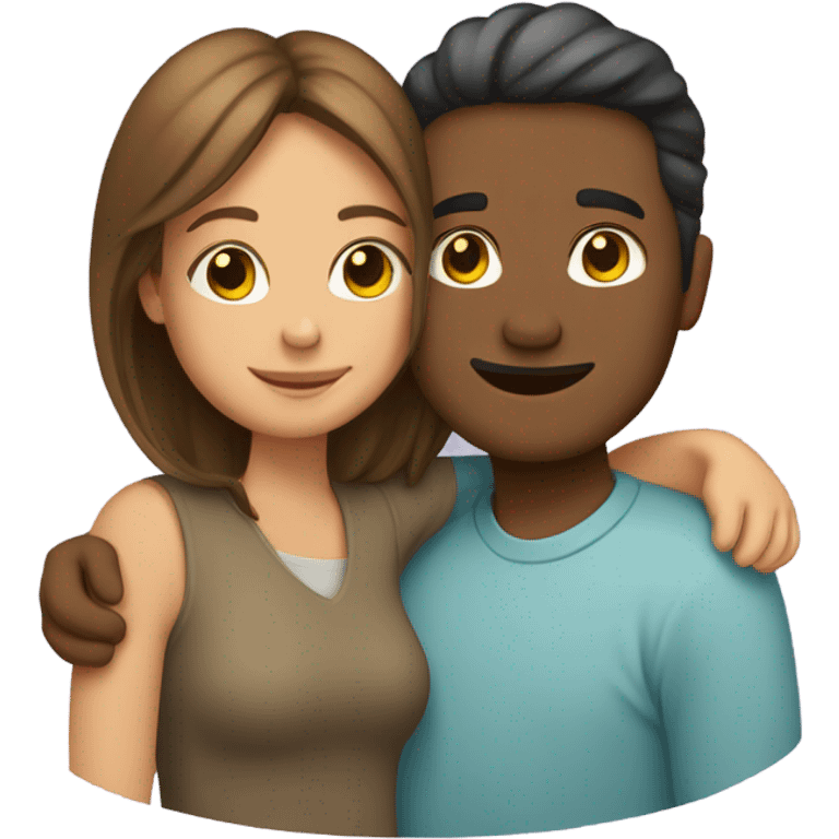 Snuggling couple  emoji