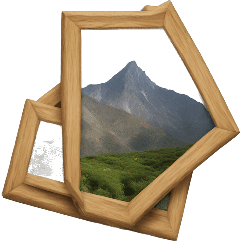 a photo frame of a mountain  emoji