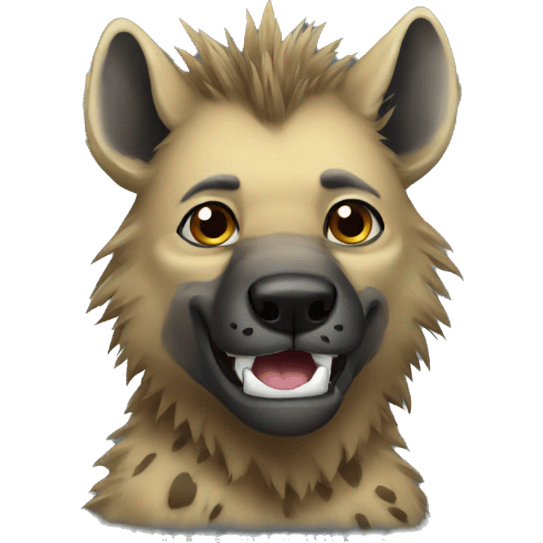 Hyena with beard emoji