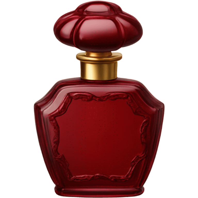 Dark red vintage French style perfume bottle with red stock flowers emoji