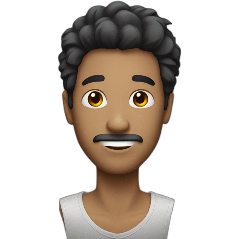 guy with black hairs emoji