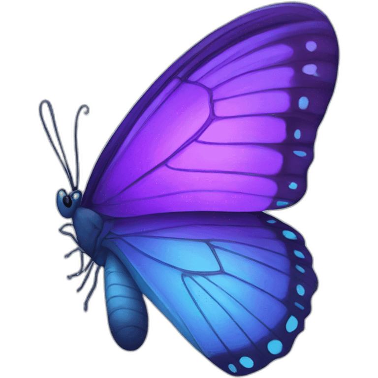 Blue and purple butterfly emoji