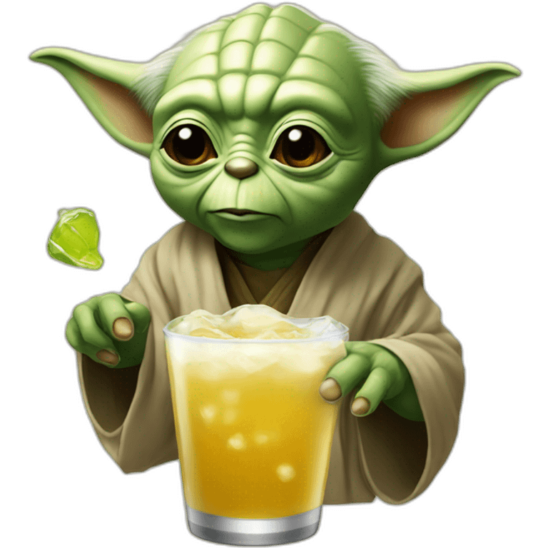 Yoda drink bear emoji