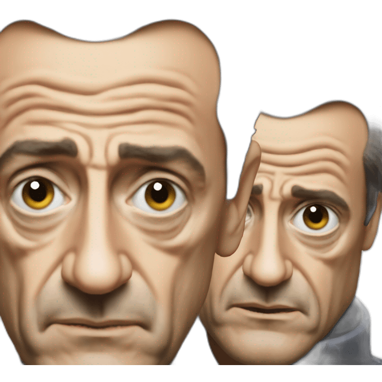 Sarkozy with death stare looking emoji