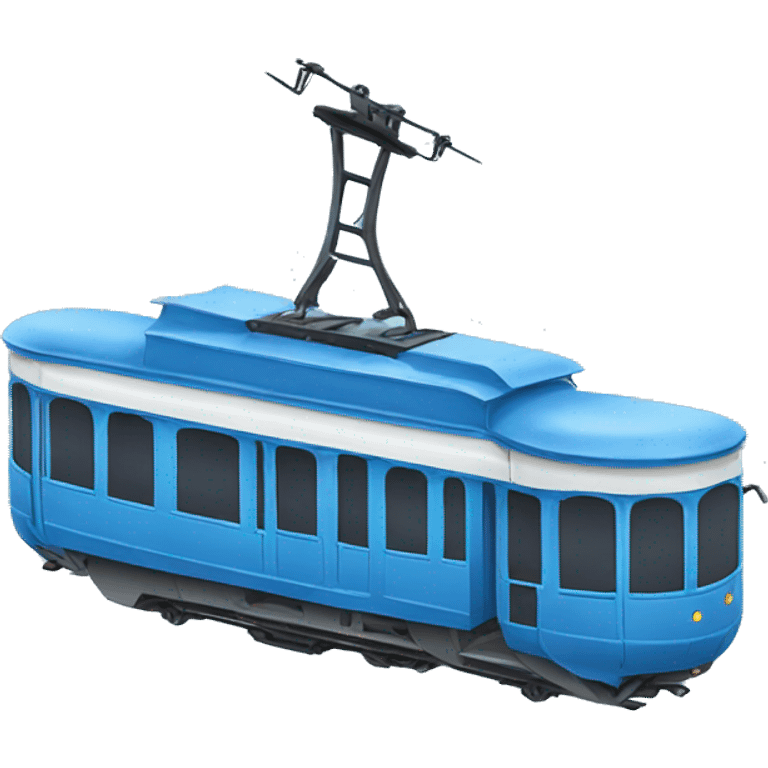 blue flying tram emoji