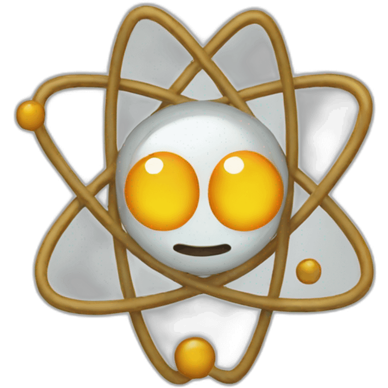 Science, atom, symbol, emoji