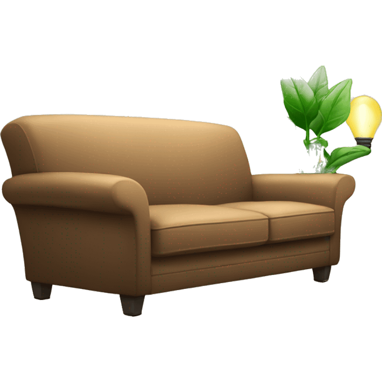 couch with a plant and a lamp emoji