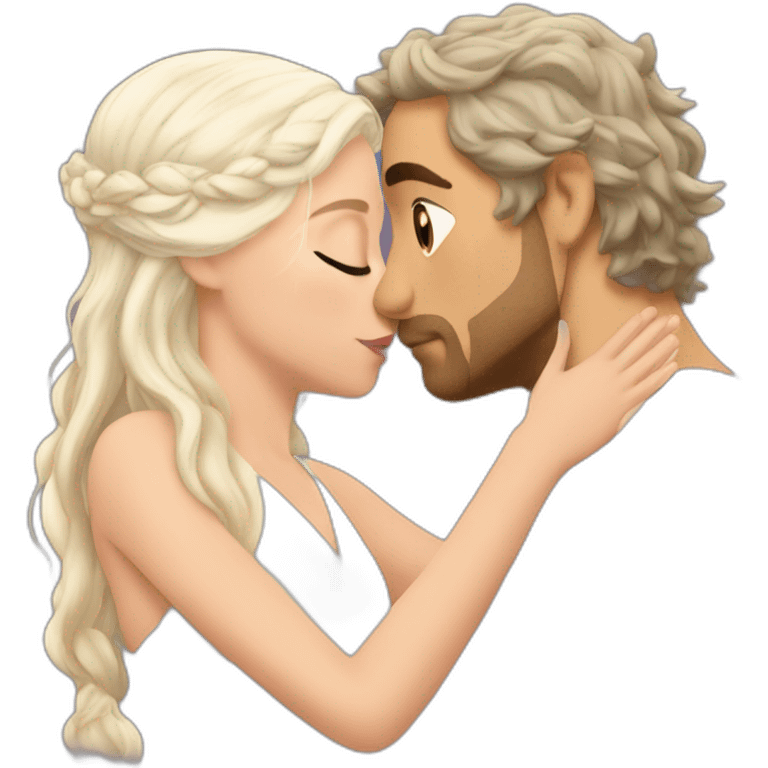 Daenerys Targaryen gives a kiss with her hand emoji