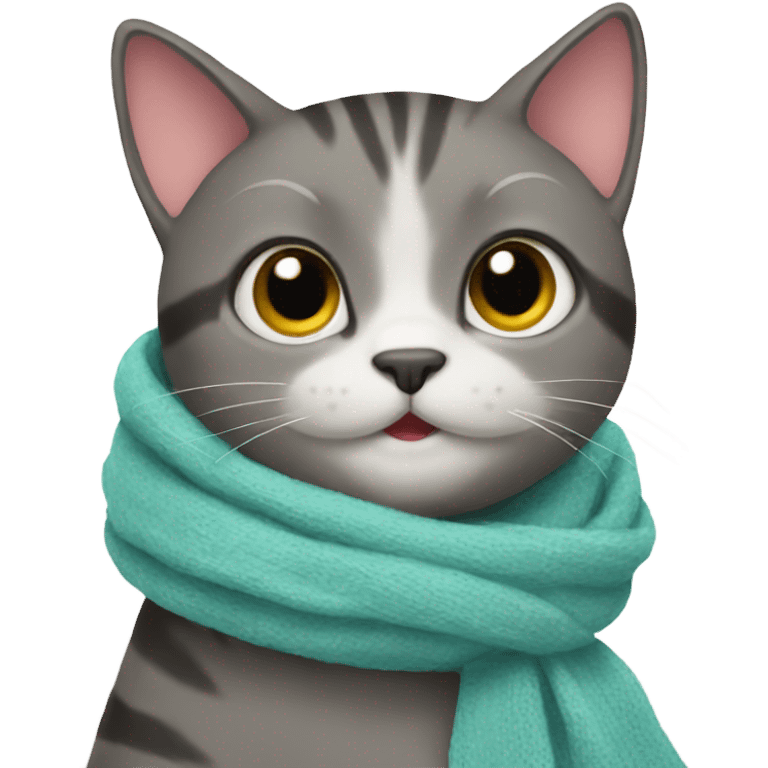 cat wearing a scarf emoji