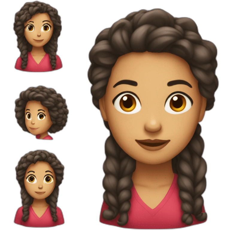 uma mulher de cabelo cacheado vermelho emoji